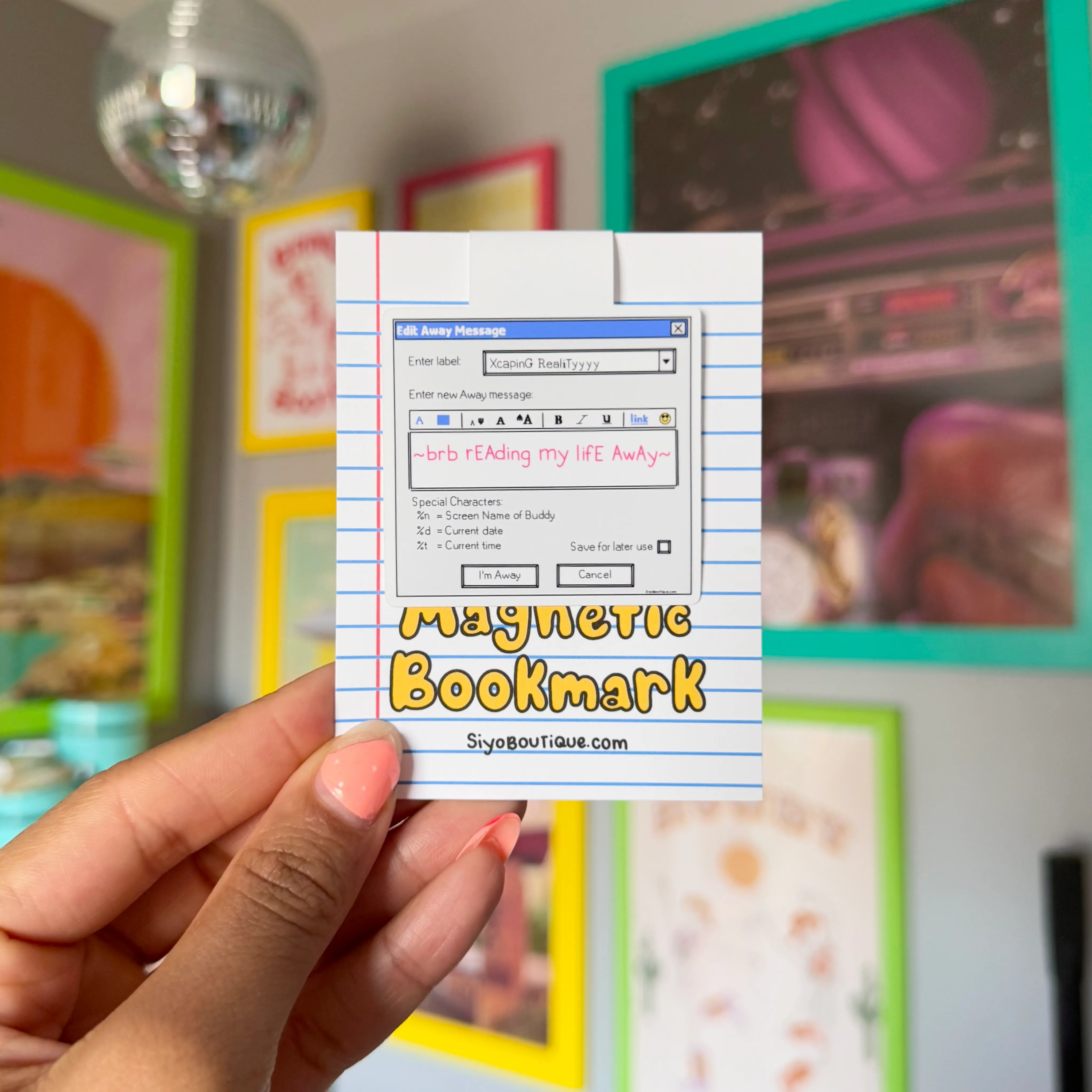 AIM Chat Box Magnetic Bookmark - Nostalgic Y2K Bookmark