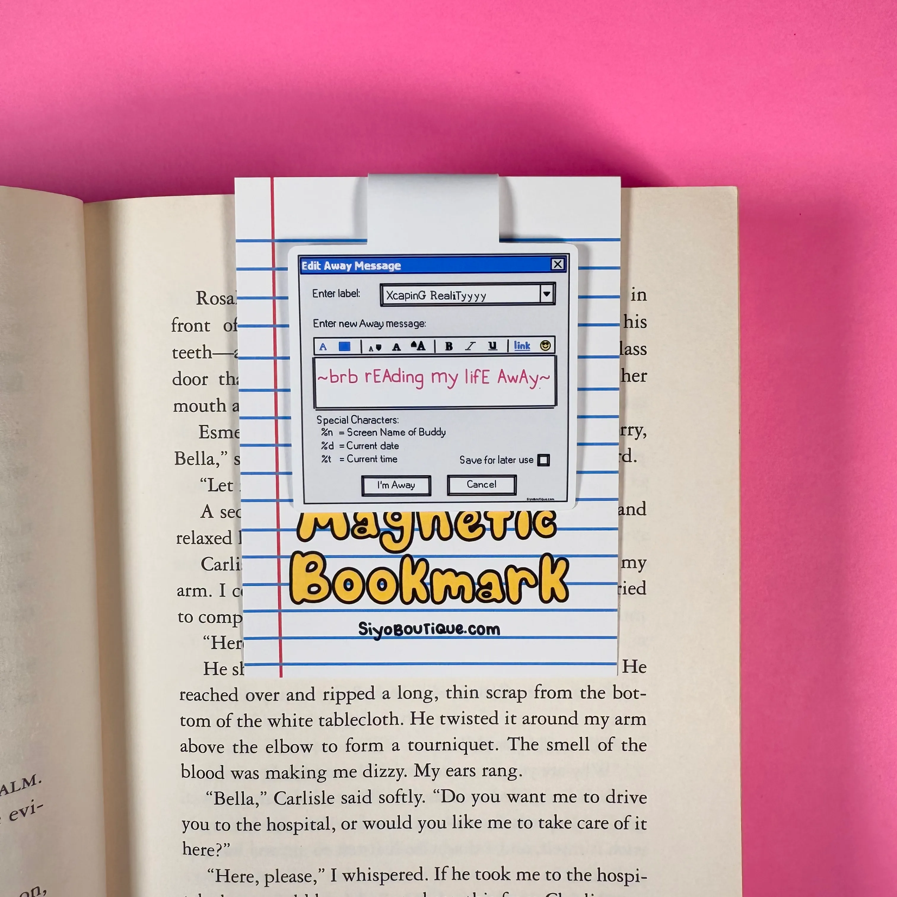 AIM Chat Box Magnetic Bookmark - Nostalgic Y2K Bookmark