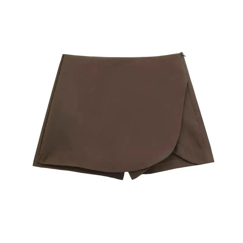 Asymmetric Culottes Mini Skirt