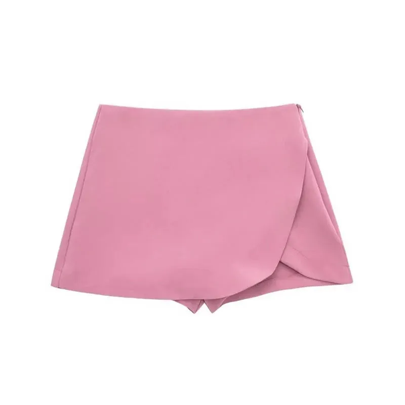 Asymmetric Culottes Mini Skirt