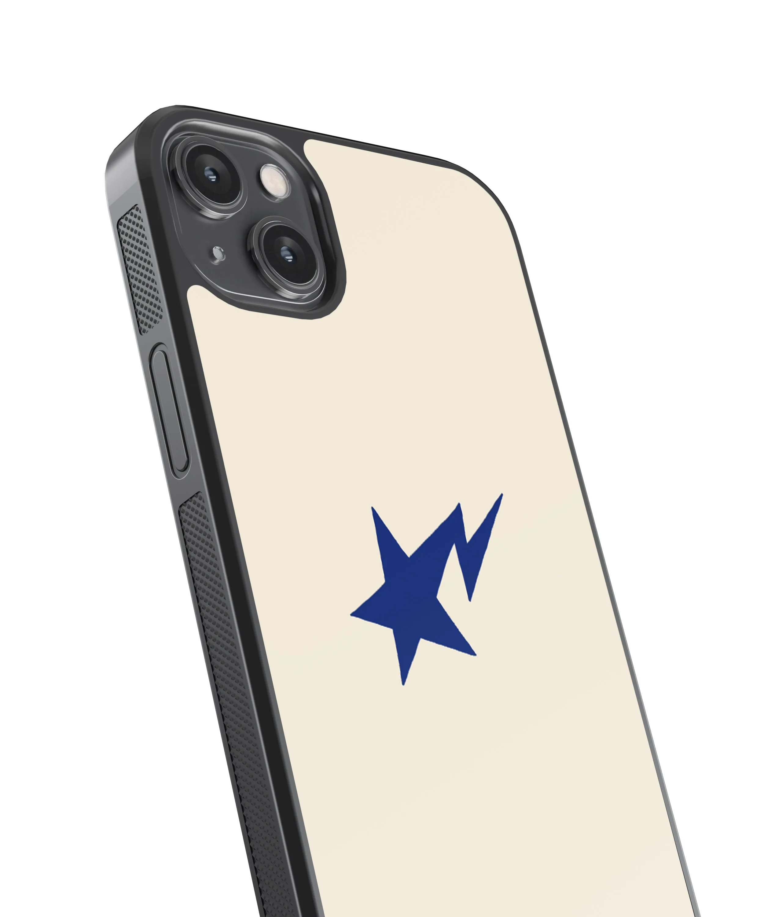 Blue Lightning Star Y2K Glass Phone Case Cover