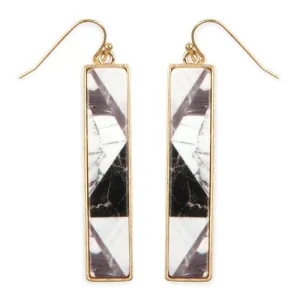 Celluloid Pattern Fish Hook Earrings