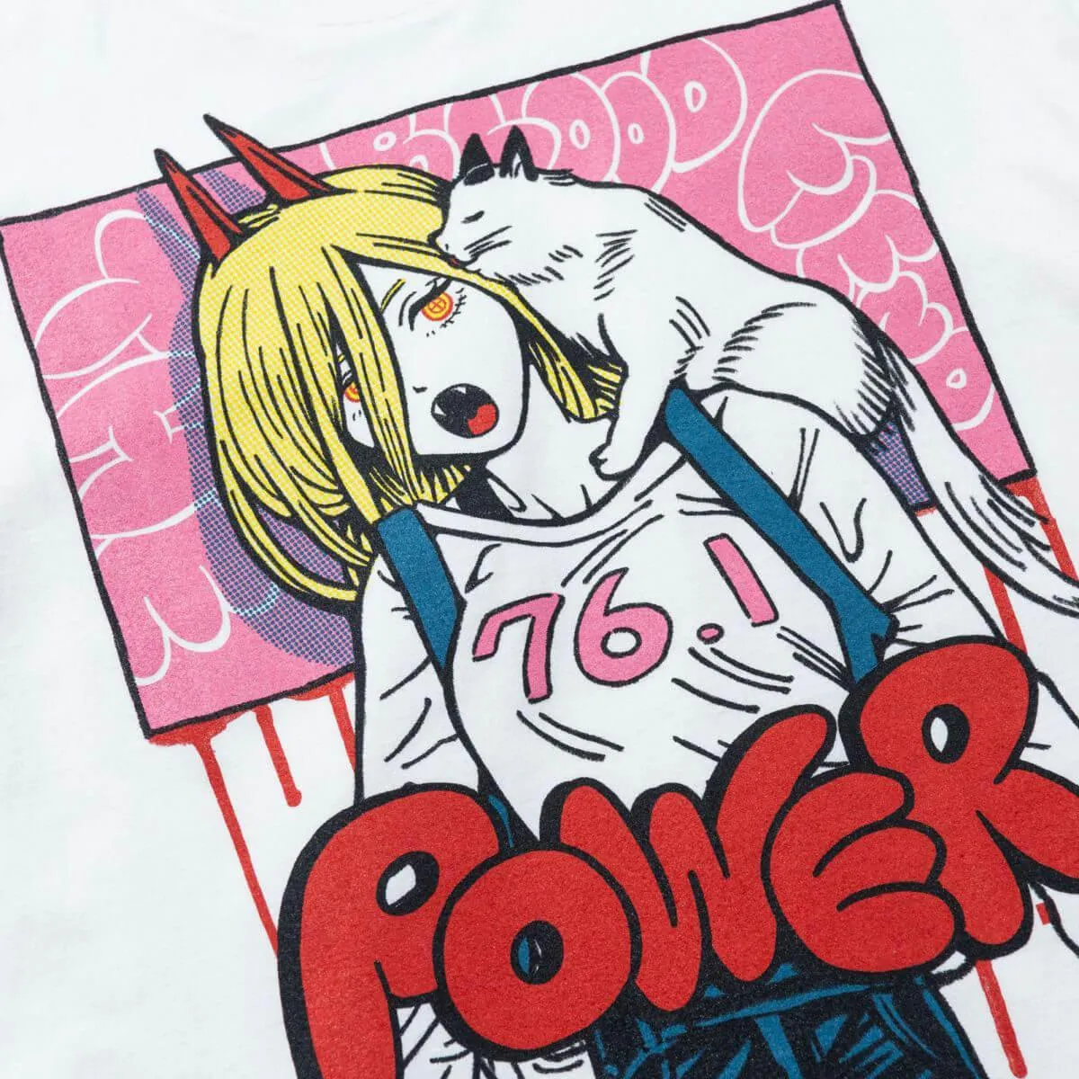 Chainsaw Man Power and Meowy Anime T-Shirt