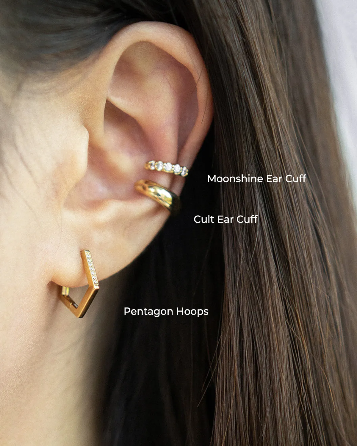 CULT Ear Cuffs in Gold