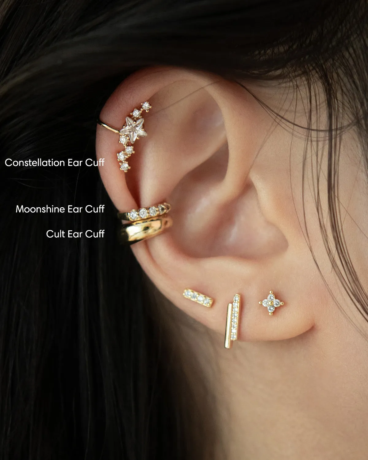 CULT Ear Cuffs in Gold