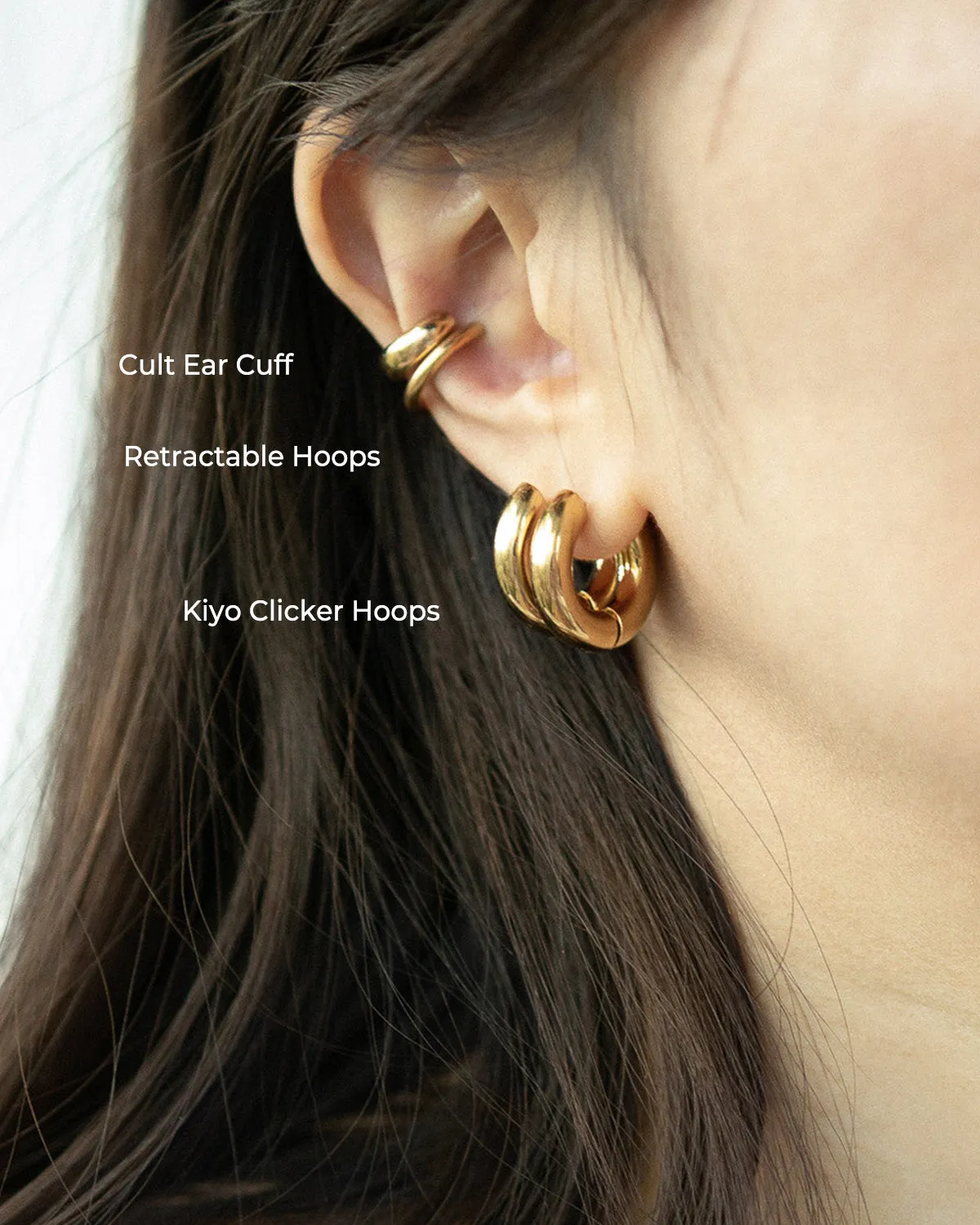 CULT Ear Cuffs in Gold