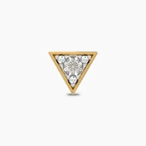 Diamond Triangle Nose Stud