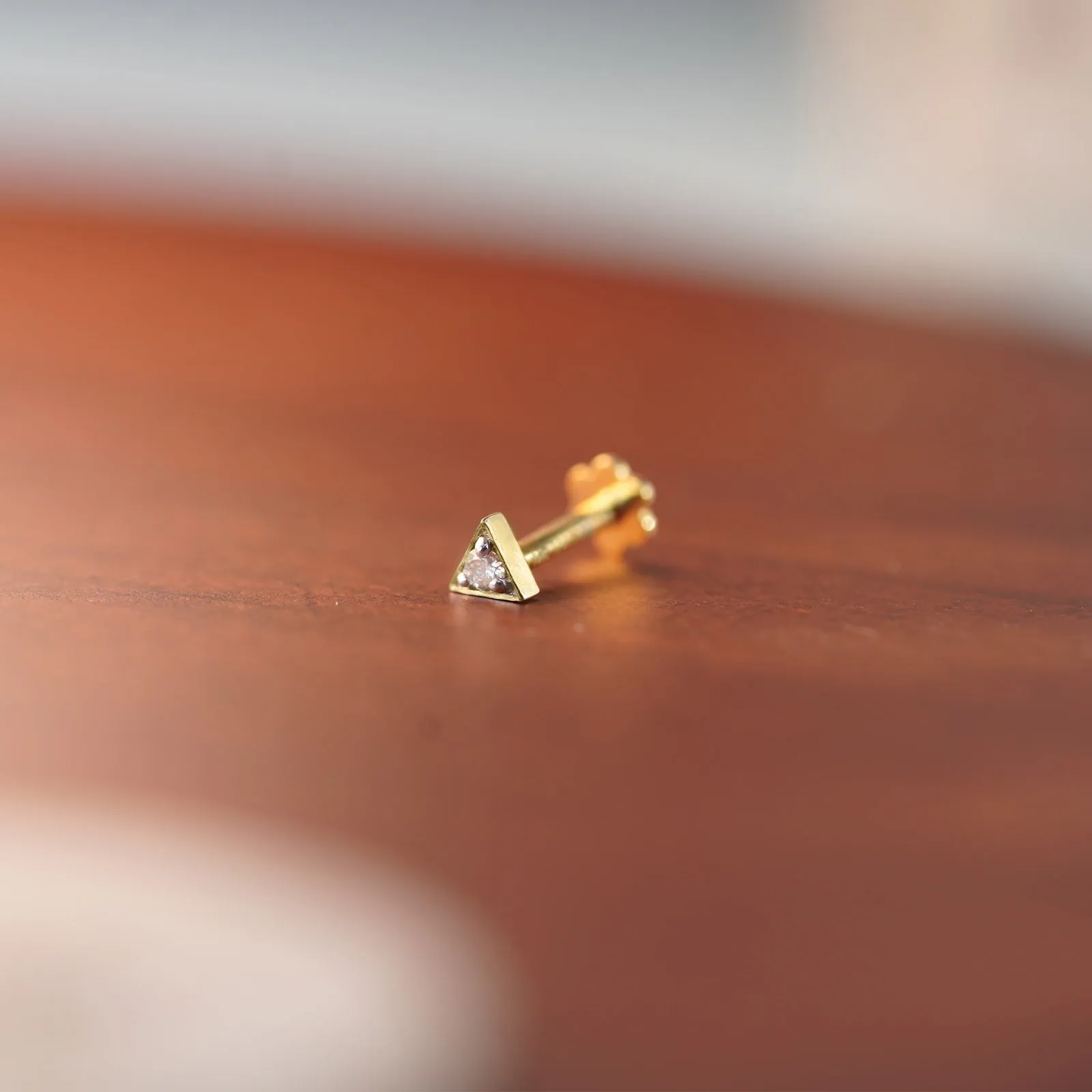 Diamond Triangle Nose Stud