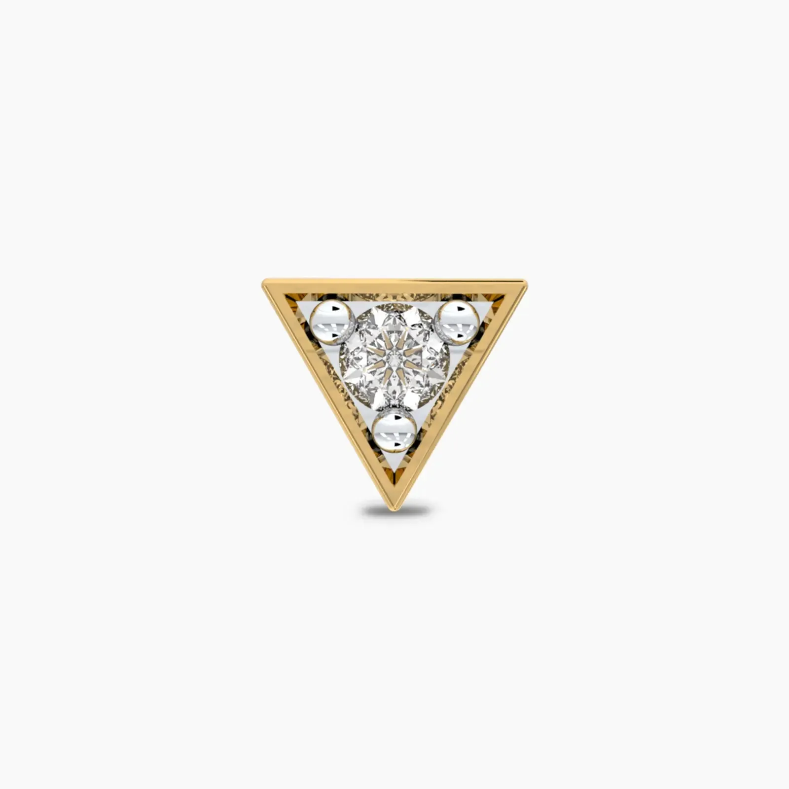 Diamond Triangle Nose Stud