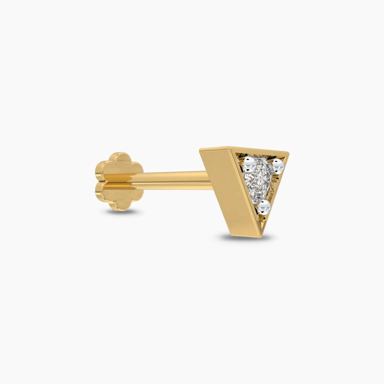 Diamond Triangle Nose Stud