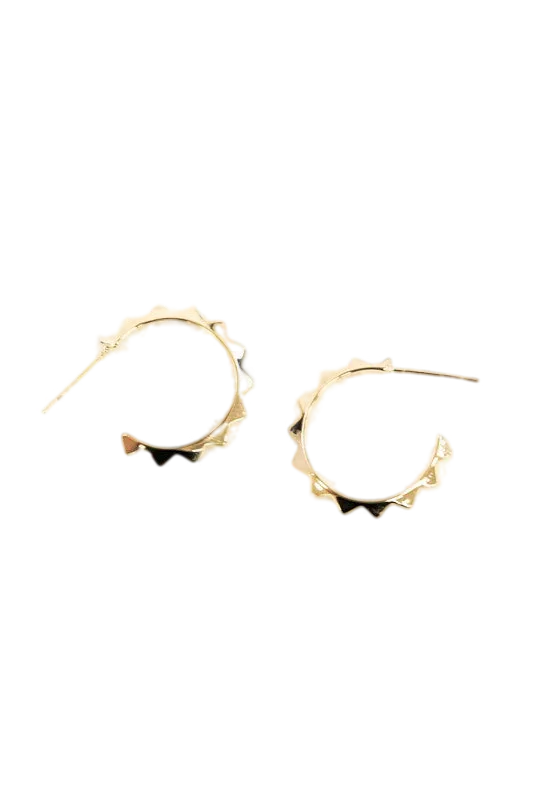 Edgy Spiked Fashion Dangle Hoop Earrings