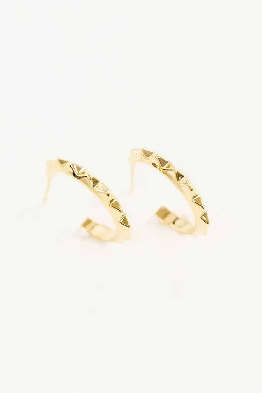 Edgy Spiked Fashion Dangle Hoop Earrings