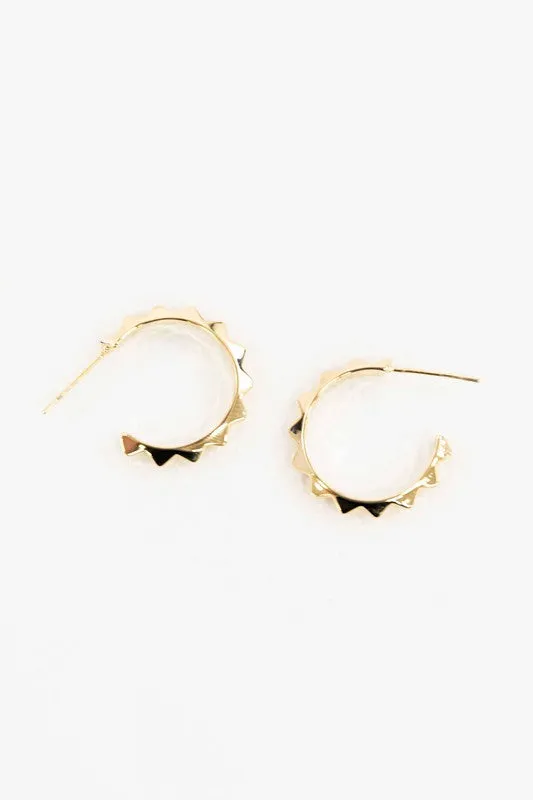 Edgy Spiked Fashion Dangle Hoop Earrings