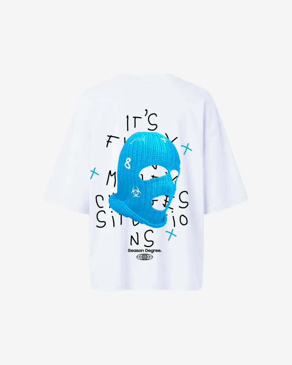 G West Oversized True Blue Ski Mask Oversized Tee -WOMEN