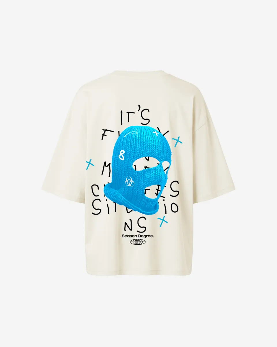 G West Oversized True Blue Ski Mask Oversized Tee -WOMEN