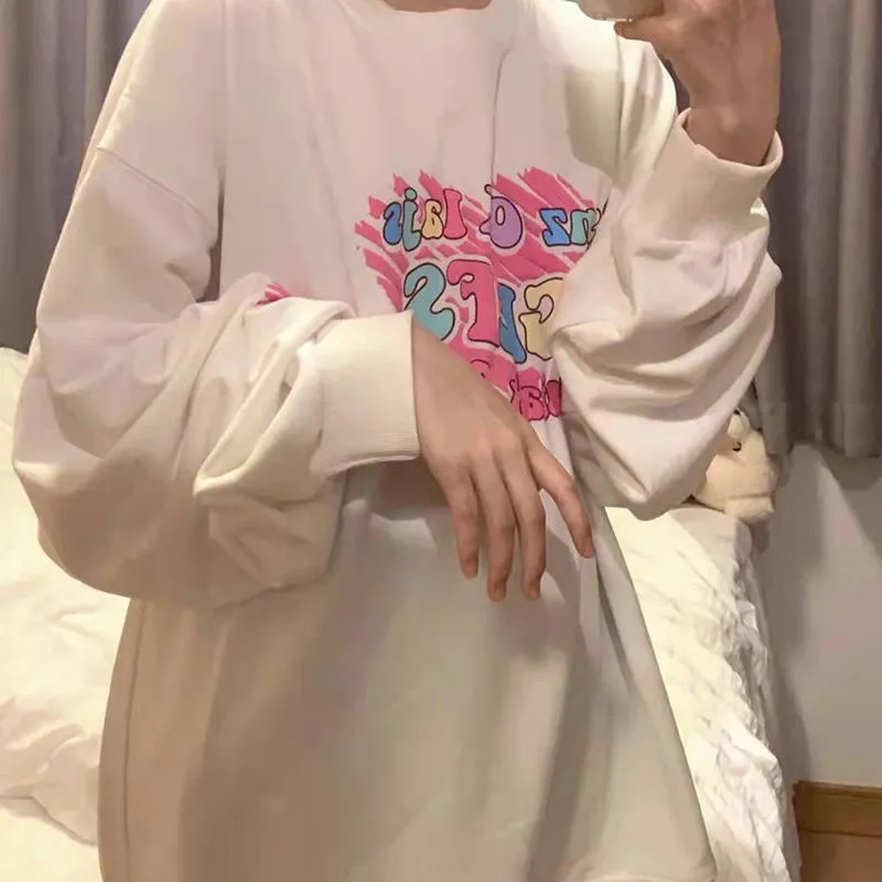 Harajuku Y2k Letter Heart Hoodie