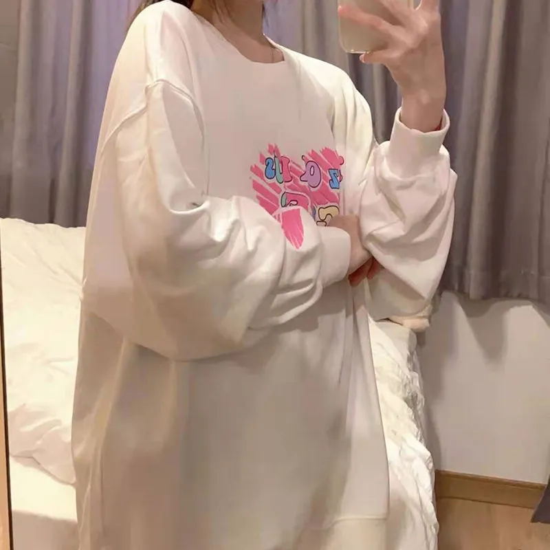 Harajuku Y2k Letter Heart Hoodie