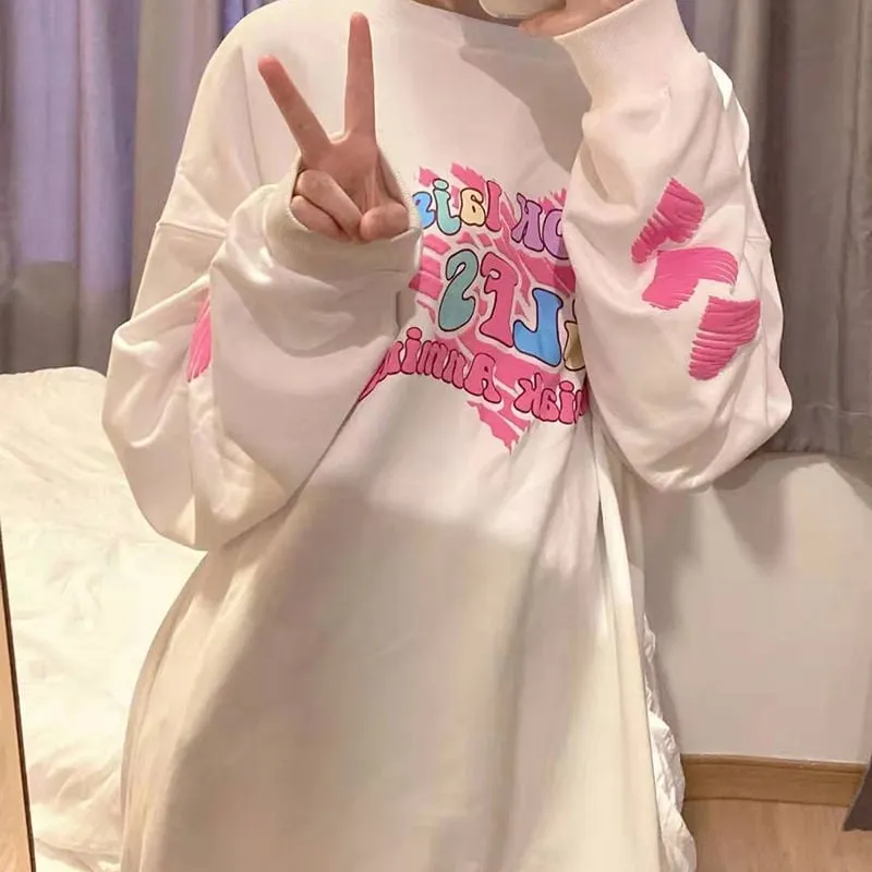 Harajuku Y2k Letter Heart Hoodie