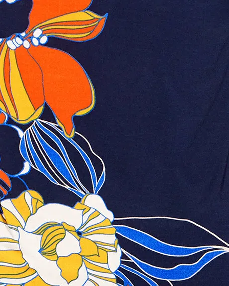 Harriet Placement Tunic | Navy / Orange