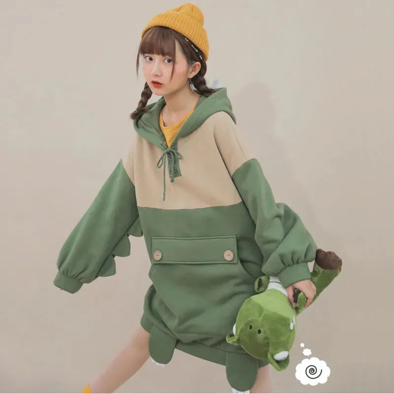 Little Dinosaur Huge Pocket Hoodie