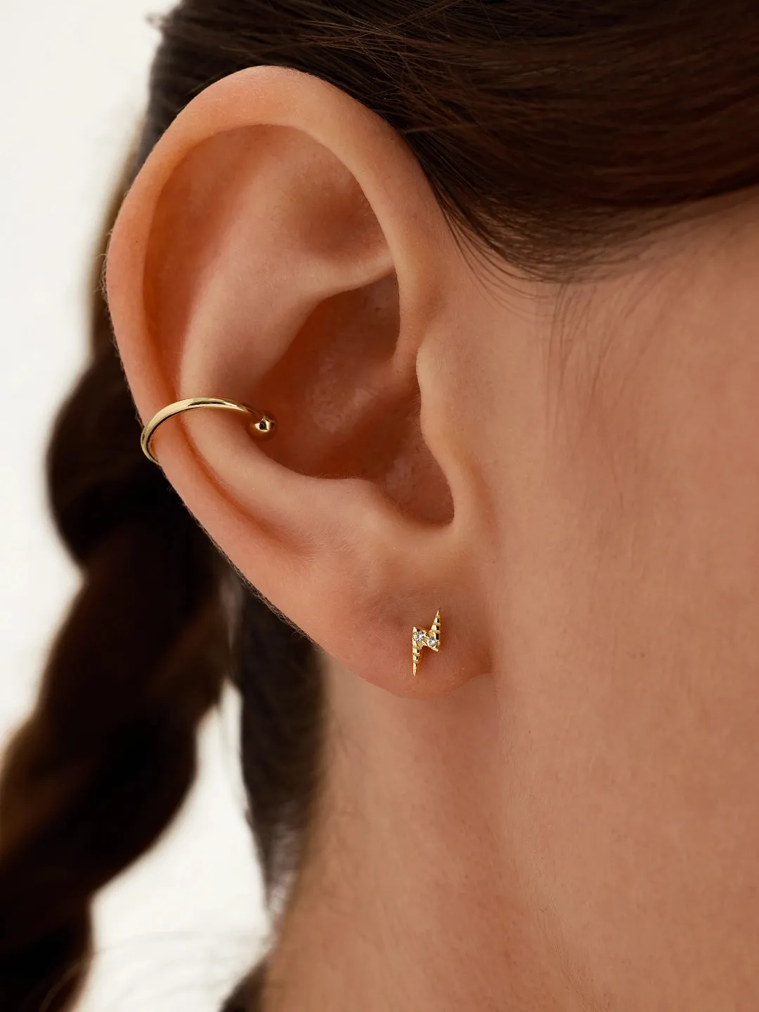 Mini Sapphire Lightning Studs