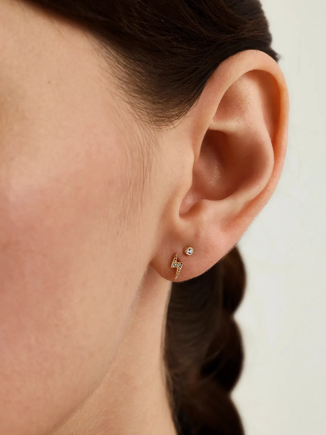 Mini Sapphire Lightning Studs