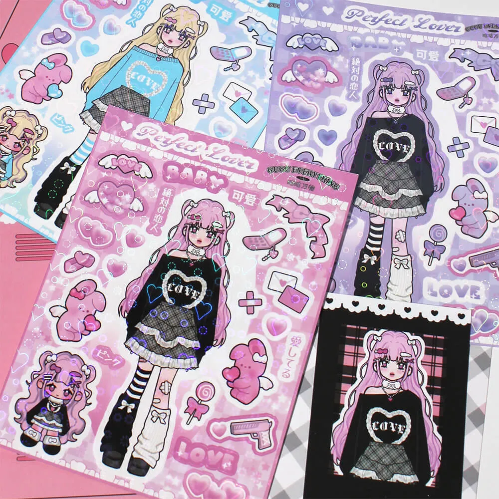 Perfect Lover Y2K Girl Deco Stickers