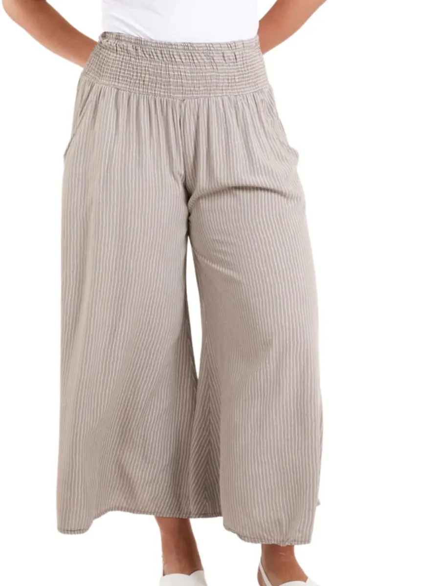 Pinstripe Wide Leg Culottes