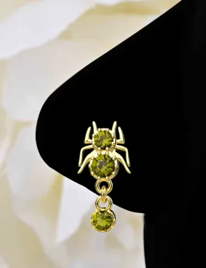 Scorpion Dangle Nose Stud – Gold Piercing Jewelry for Edgy Looks