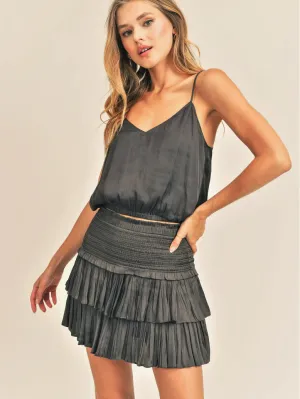 Silky Amore Skirt - Charcoal