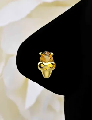 Skull Nose Piercing | Edgy Gold Nose Ring Jewelry for Women