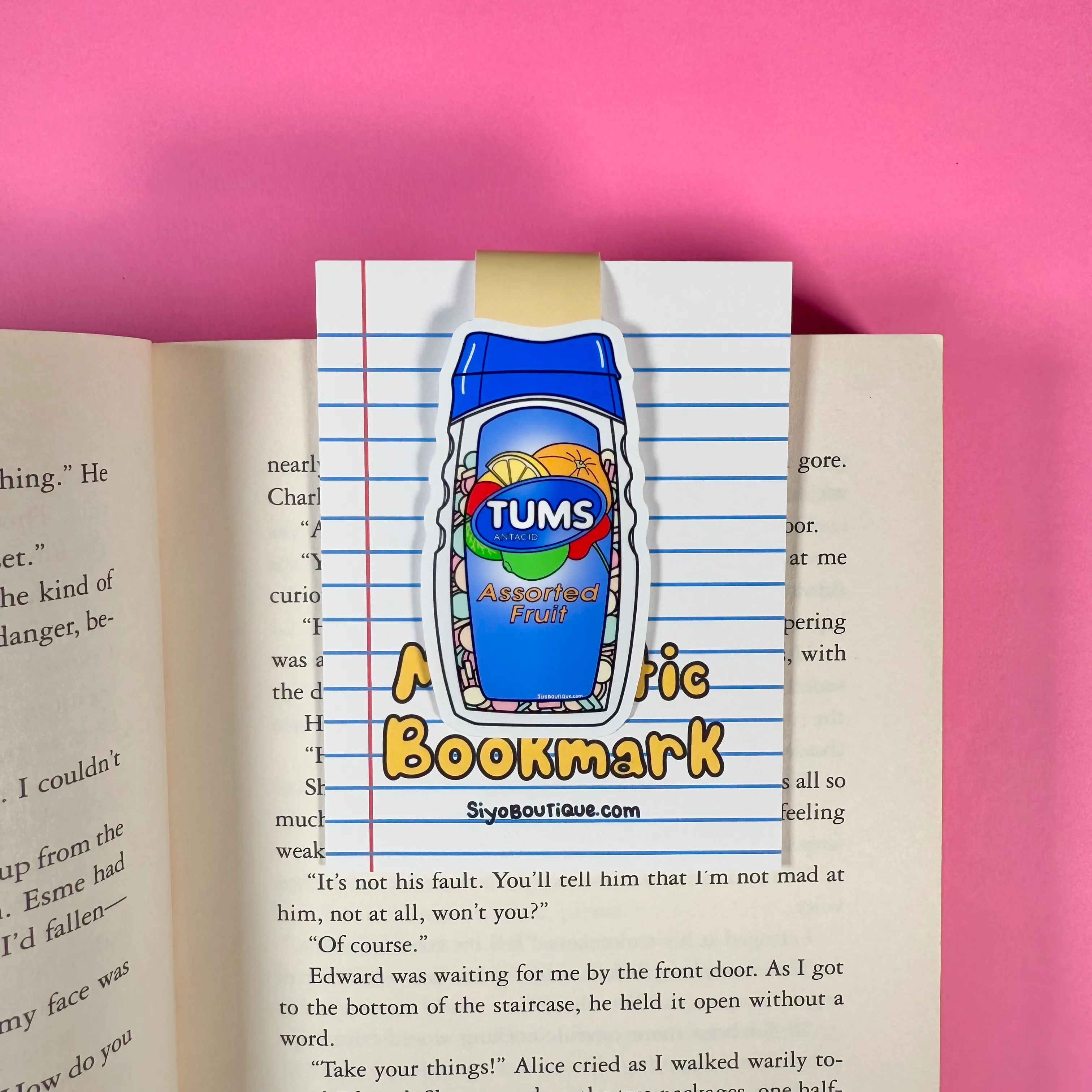 Tums Magnetic Bookmark - Funny Antacid Bookmark