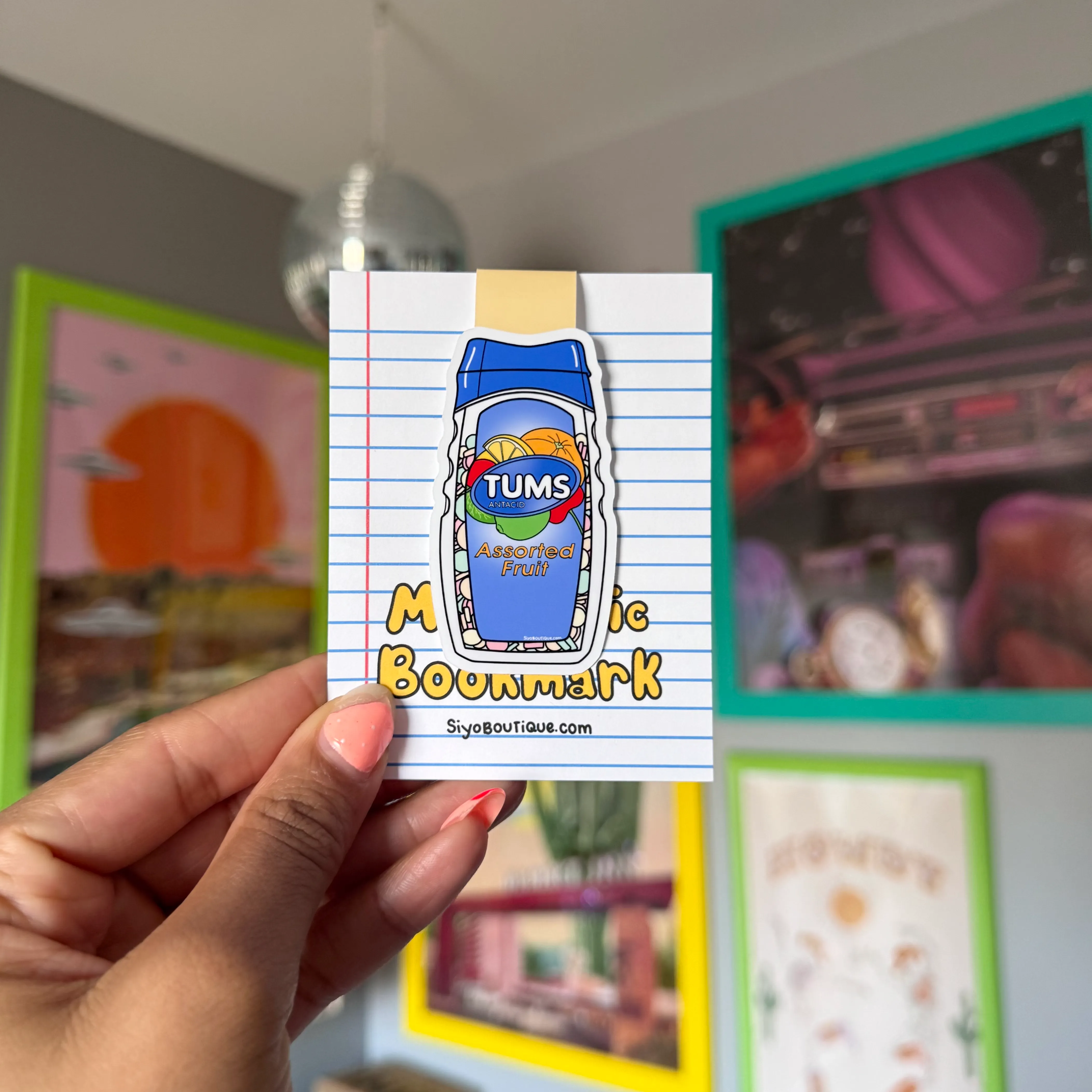 Tums Magnetic Bookmark - Funny Antacid Bookmark