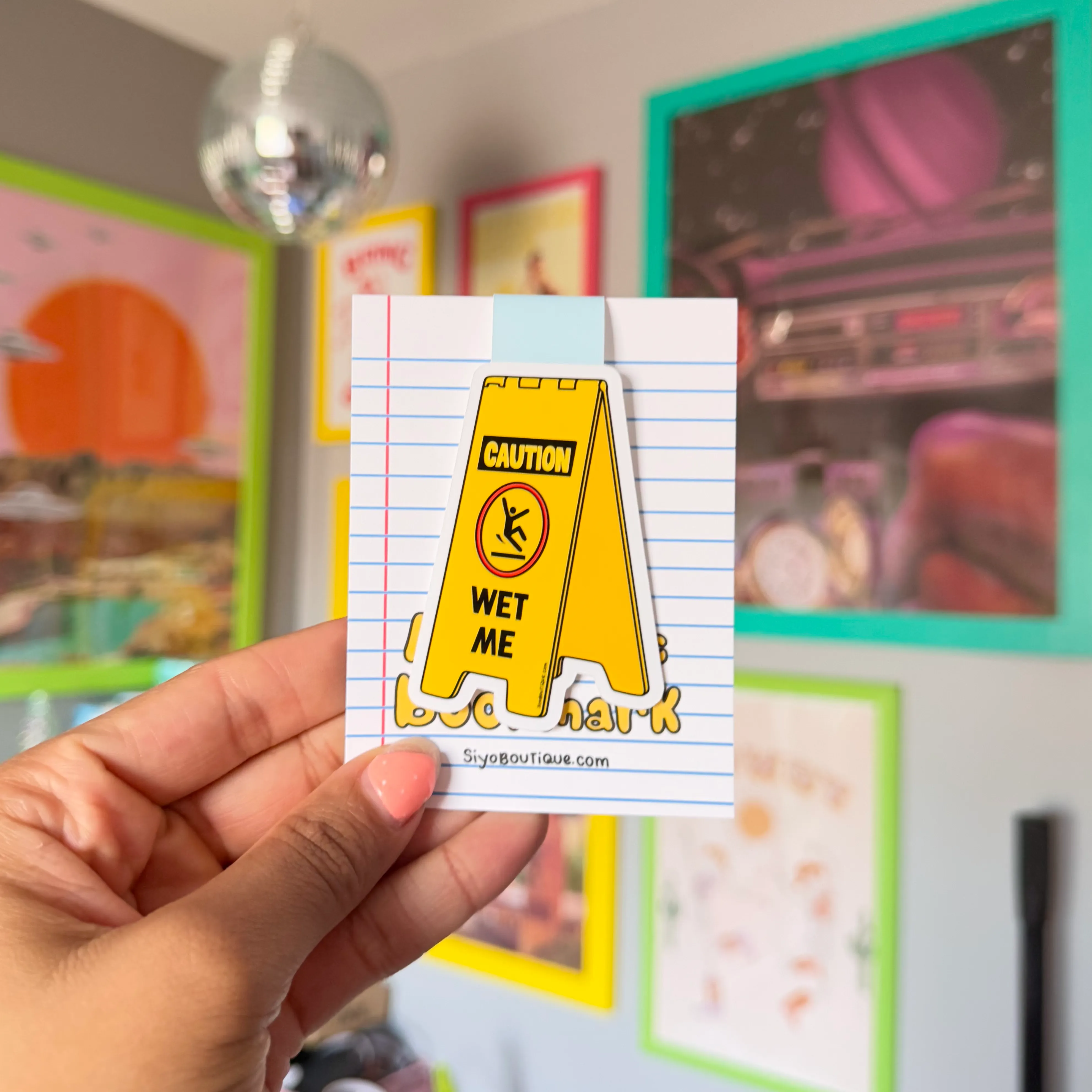 Wet Me Sign Magnetic Bookmark - Funny Bookmark