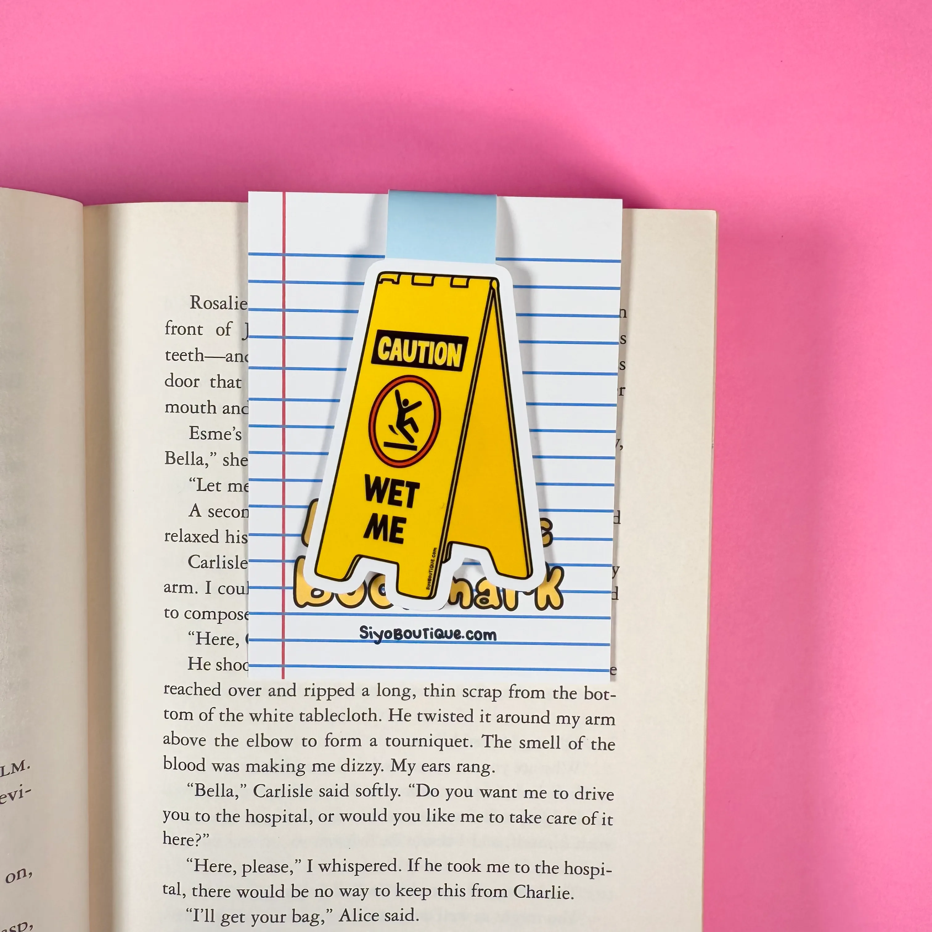 Wet Me Sign Magnetic Bookmark - Funny Bookmark