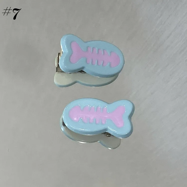 Y2K Bone/ Fish-Shaped Hairclips